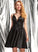 Satin Short/Mini V-neck Homecoming Dresses Abbey Homecoming Dress A-Line