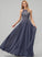 With Lace Neck Prom Dresses A-Line Rylie Sequins Scoop Floor-Length Chiffon