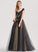 Train Tulle Ball-Gown/Princess Sweep Cheryl Sweetheart Prom Dresses
