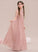 Junior Bridesmaid Dresses With Chiffon A-Line Ruffle Scoop Neck Savannah Floor-Length