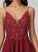 V-neck Dress With Homecoming Dresses Tulle Sequins Short/Mini Lace A-Line Homecoming Eden