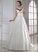 Valentina With Dress Sequins Satin V-neck Chapel Beading Train Ball-Gown/Princess Wedding Dresses Embroidered Wedding