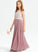 Lace Chiffon Bria V-neck Floor-Length A-Line Junior Bridesmaid Dresses