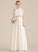 Silhouette Floor-Length Embellishment A-Line Fabric ScoopNeck CascadingRuffles Length Neckline Maddison A-Line/Princess Natural Waist Bridesmaid Dresses
