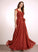 Fabric V-neck Floor-Length Length Embellishment A-Line Ruffle Silhouette Neckline Emily Floor Length A-Line/Princess Bridesmaid Dresses