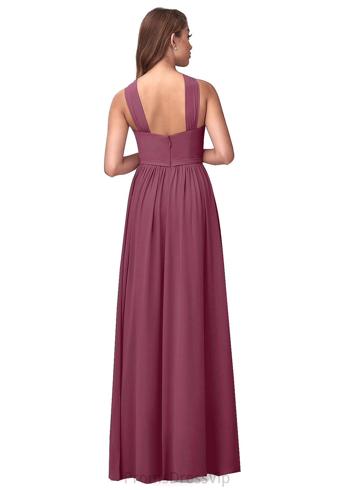 Melinda Spaghetti Staps A-Line/Princess Tea Length Natural Waist Sleeveless Bridesmaid Dresses