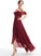 Fabric Silhouette Asymmetrical A-Line Ruffle Off-the-Shoulder SplitFront Length Neckline Embellishment Virginia Knee Length Bridesmaid Dresses