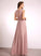 Floor-Length Silhouette Bow(s) Fabric Embellishment Length A-Line Straps Rita Floor Length Taffeta Natural Waist Bridesmaid Dresses