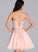 Ashanti Tulle Dress Homecoming Dresses Lace Homecoming A-Line Beading V-neck Short/Mini With