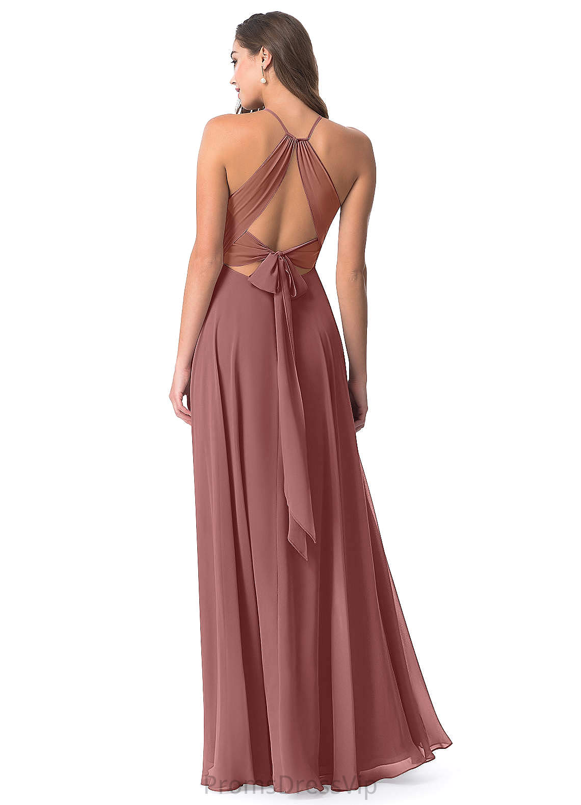 Ashanti Floor Length V-Neck Short Sleeves Natural Waist A-Line/Princess Bridesmaid Dresses