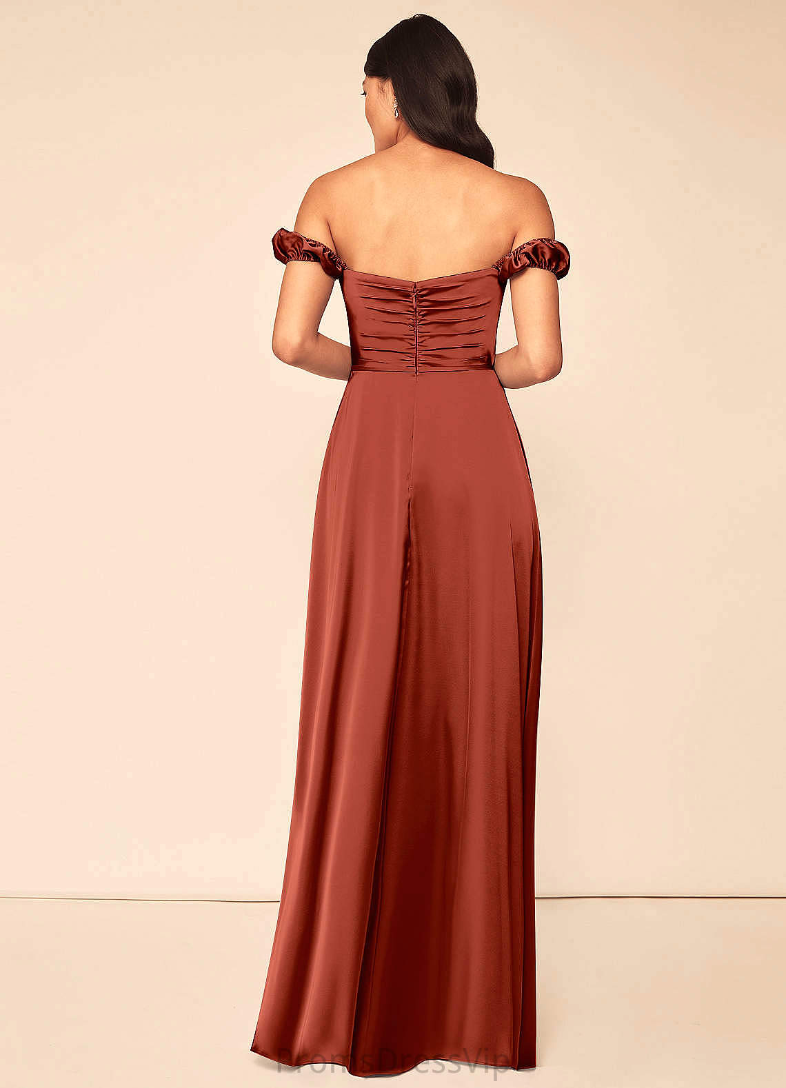 Kayleigh Sleeveless A-Line/Princess Natural Waist Floor Length Spaghetti Staps Bridesmaid Dresses