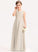 Floor-Length Lace Junior Bridesmaid Dresses Amelie Ruffle Neck With Chiffon Scoop A-Line