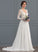 Dress Beading Wedding Dresses Train V-neck A-Line Sequins Sweep Kit With Chiffon Wedding