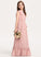 Bow(s) Chiffon Neck Scoop Junior Bridesmaid Dresses Floor-Length With A-Line Ruffles Destinee Cascading