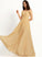V-neck Length Silhouette Neckline Floor-Length A-Line Fabric Straps Elena Natural Waist Sleeveless A-Line/Princess Bridesmaid Dresses