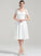 Wedding Dresses Dress V-neck Satin Wedding Knee-Length A-Line Destiney