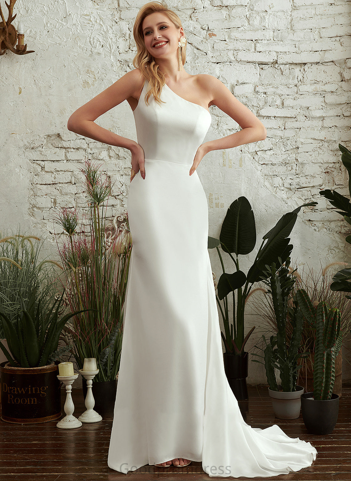 Mireya Wedding Sweep Wedding Dresses Train Dress Trumpet/Mermaid One-Shoulder