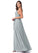 Amelia Sleeveless Spaghetti Staps A-Line/Princess Natural Waist Floor Length Bridesmaid Dresses