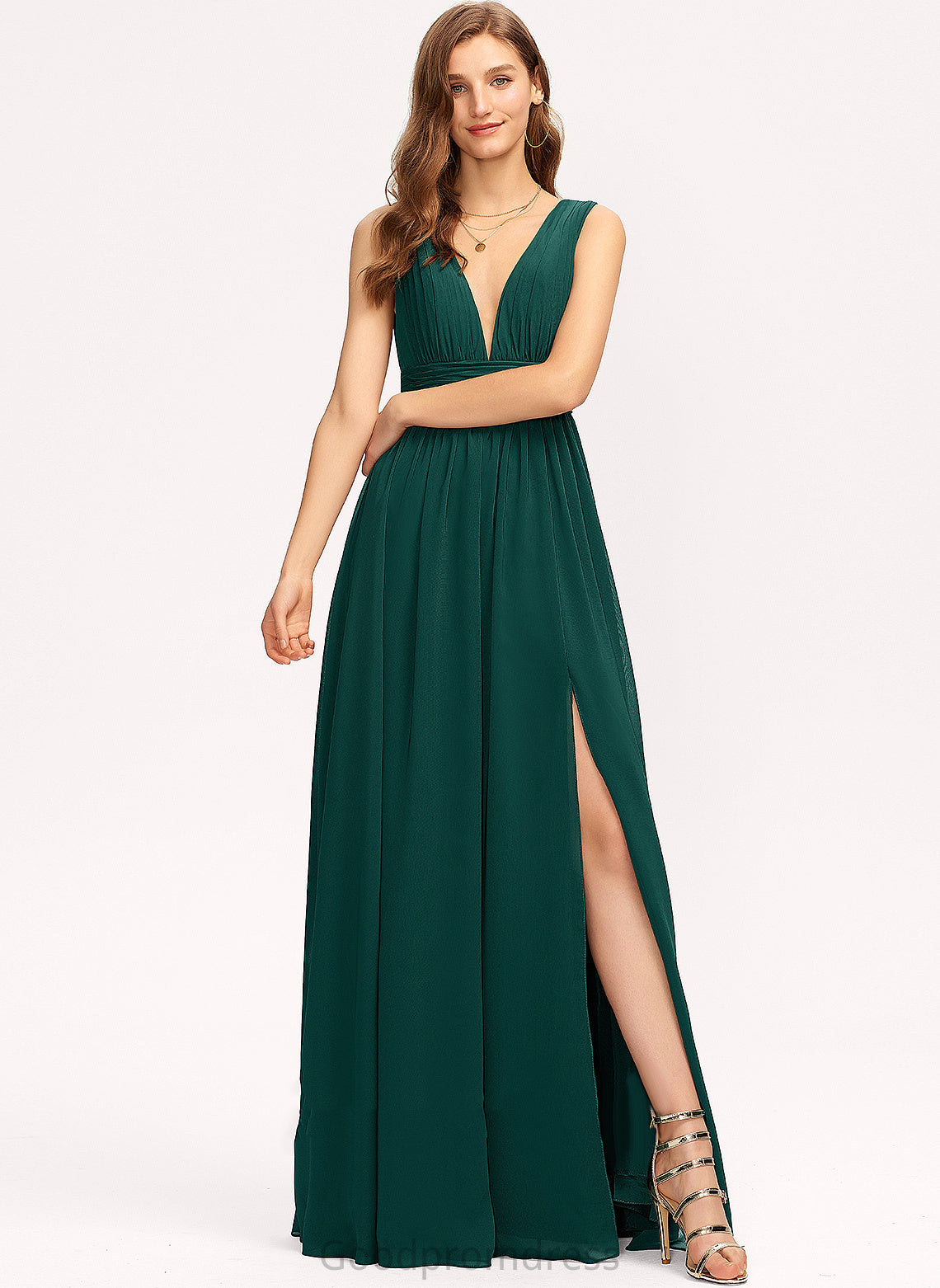 V-Neck Formal Dresses Dresses Helena Chiffon A-line