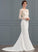 Dress Train Sweep Stretch Illusion Wedding Dresses Wedding Trumpet/Mermaid Kristina Crepe