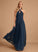 Fabric A-Line Embellishment Neckline Floor-Length Silhouette Ruffle Length Halter Rayne Floor Length Natural Waist Bridesmaid Dresses