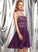 A-Line Square Lace Chiffon Homecoming Dresses Jayden With Short/Mini Neckline Dress Homecoming