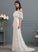Wedding Dresses Sweep Lace Dress Train With Bow(s) Wedding Leila Trumpet/Mermaid