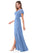 Kate Sleeveless V-Neck A-Line/Princess Natural Waist Floor Length Bridesmaid Dresses