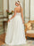 Halter Train Wedding Dress A-Line Lace Chiffon Wedding Dresses Sweep Scarlett
