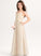 Satin V-neck A-Line Floor-Length Carleigh With Junior Bridesmaid Dresses Pockets