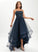 Lace Sequins Alyvia Prom Dresses Ball-Gown/Princess With Neck Asymmetrical Tulle Scoop