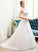 Beading Train Ball-Gown/Princess Amiah Wedding Dresses Organza With Tulle Wedding Sweep Illusion Sequins Dress