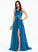 Train Front Sweep Split Satin With Lesly A-Line Prom Dresses One-Shoulder