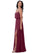 Marcia Spaghetti Staps Natural Waist Floor Length Sleeveless A-Line/Princess Bridesmaid Dresses