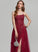 With Sequins Neckline Prom Dresses Split Maren Floor-Length Square Front Tulle A-Line