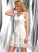 Short/Mini With Homecoming Cascading Homecoming Dresses V-neck Ava A-Line Chiffon Ruffles Dress