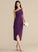 One-Shoulder Length Ruffle Sheath/Column Asymmetrical Embellishment Fabric Neckline Silhouette Alyvia Scoop Sleeveless Bridesmaid Dresses