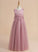 Floor-length Sleeveless Neck Dress Kenzie - A-Line With Satin/Tulle Scoop Girl Bow(s) Flower Girl Dresses Flower