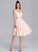 With Satin A-Line Dress Homecoming Kaitlynn Sweetheart Homecoming Dresses Lace Knee-Length