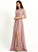 Floor-Length Fabric A-Line Embellishment Silhouette ScoopNeck Length Neckline SplitFront Sloane A-Line/Princess V-Neck Bridesmaid Dresses