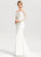 Beading Wedding Dresses Crepe Sequins Wedding Tamara Train Dress Sweep V-neck With Trumpet/Mermaid Stretch