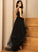 Beading Asymmetrical Lucy Homecoming Dresses V-neck With Tulle Homecoming A-Line Dress