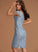 Sheath/Column Neck Scoop Dress With Homecoming Dresses Lace Homecoming Lace Knee-Length Danika