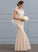 Trumpet/Mermaid Neck Scoop Dress Tulle Lace Floor-Length Lucile Wedding Dresses Wedding