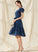 Cascading Ruffles Homecoming Dresses A-Line Bow(s) With Dress Knee-Length Nicole Homecoming Chiffon V-neck