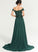 A-Line Off-the-Shoulder Thalia Chiffon Front Train Sweep Sequins With Prom Dresses Split