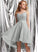 Rylee Homecoming Dresses With Chiffon Beading A-Line Asymmetrical Dress Homecoming V-neck