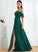 Off-the-Shoulder A-Line Length Fabric Neckline Floor-Length SplitFront Silhouette Embellishment Eleanor Natural Waist Spaghetti Staps Bridesmaid Dresses