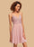 With Chiffon Lace Short/Mini Homecoming Dakota Dress V-neck A-Line Homecoming Dresses