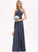Neckline Fabric Length SplitFront Embellishment Silhouette V-neck Ruffle A-Line Floor-Length Meredith Floor Length Bridesmaid Dresses